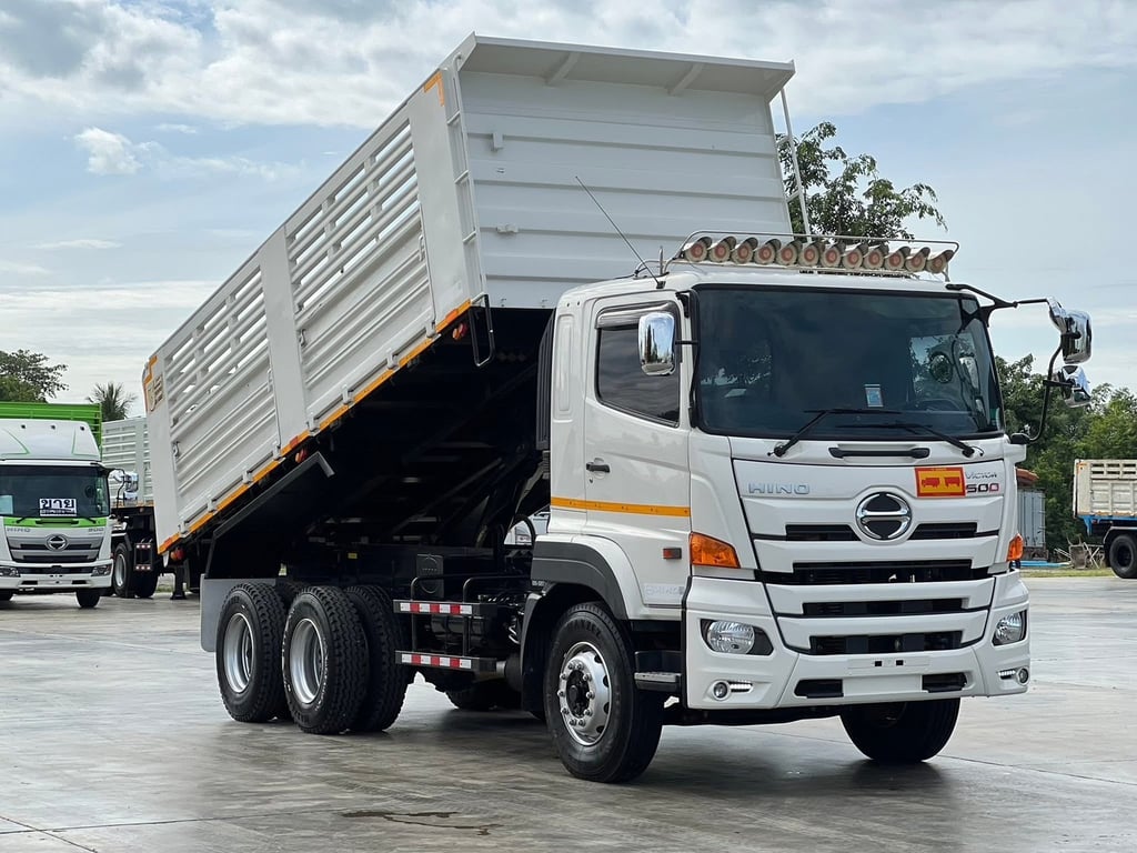 ไมล์ 63238 กิโล❗️ FM1A 344 ปี 2566 ไฟเดไล้  ดััมพ์ กะบะสามมิตร 