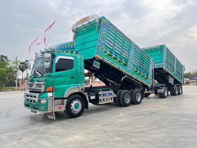 ฟรีๆ❗️โปร-พิเศษ❗️HINO FM1A 344 ปี 2564  พ่วงแม่ลูกด้ัมพ์คอกเกษตร 