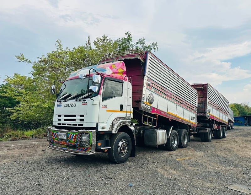 ISUZU FXZ 360 พ่วงแม่ลูกดั้มพ์คอกเกษตร 