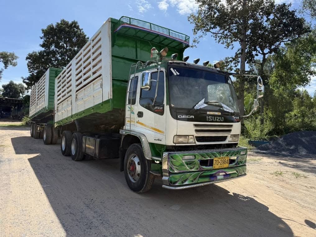 ISUZU 320 แรง พ่วงแม่ลูกดั้มพ์กะบะเหล็ก