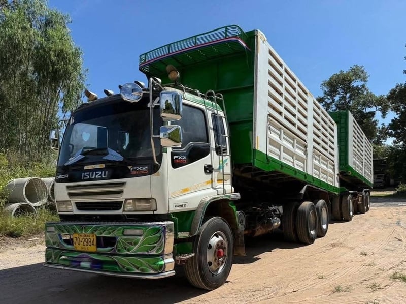 ISUZU 320 พ่วงแม่ลูกดั้มพ์คอกเกษตร