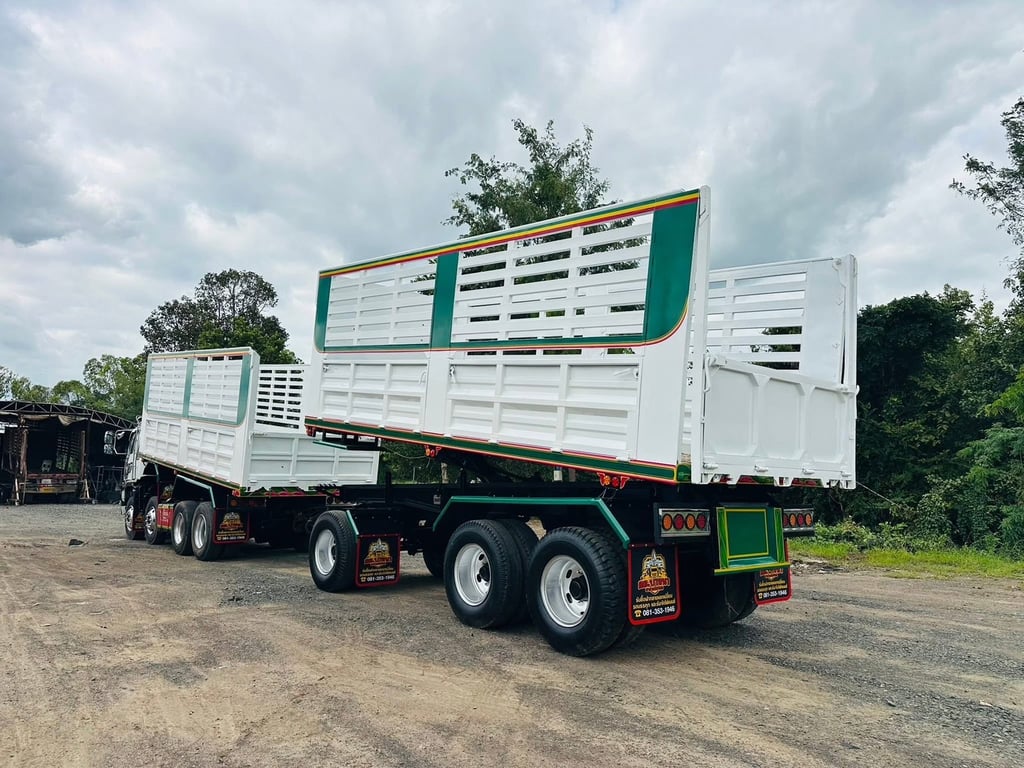 HINO 260 ปี 2546 เครื่อง.JO8C พ่วงแม่ลูก ดั้มพ์เกษตร