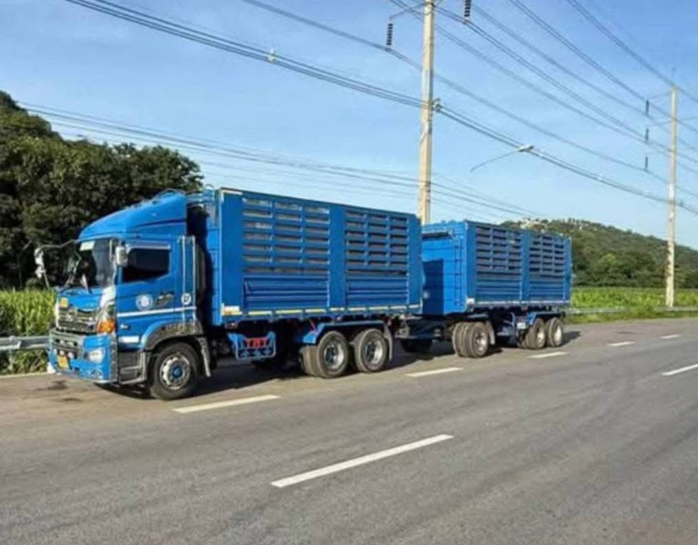 HINO 344 แรง พ่วงแม่ลูกดั้มพ์เกษตร  บรรทุก 30.700 ตัน
