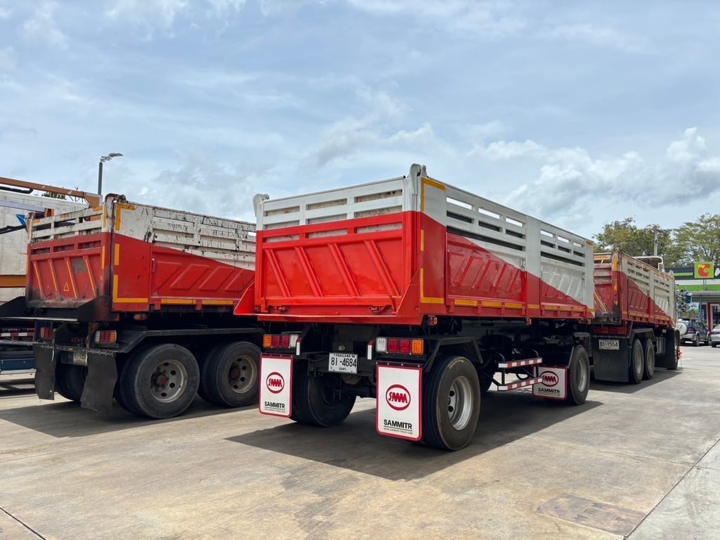 ISUZU 270 พ่วงแม่ลูกดั้มพ์หินทราย แม่ ปี 2548 
