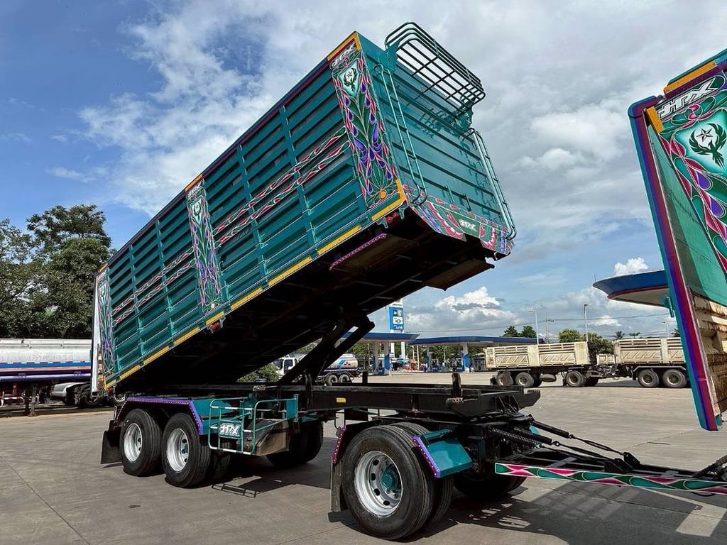 ไมล์ 270,000 กิโล❗️ISUZU FXZ 360  พ่วงแม่ลูกดั้มพ์ใส่ 31.300 กิโล