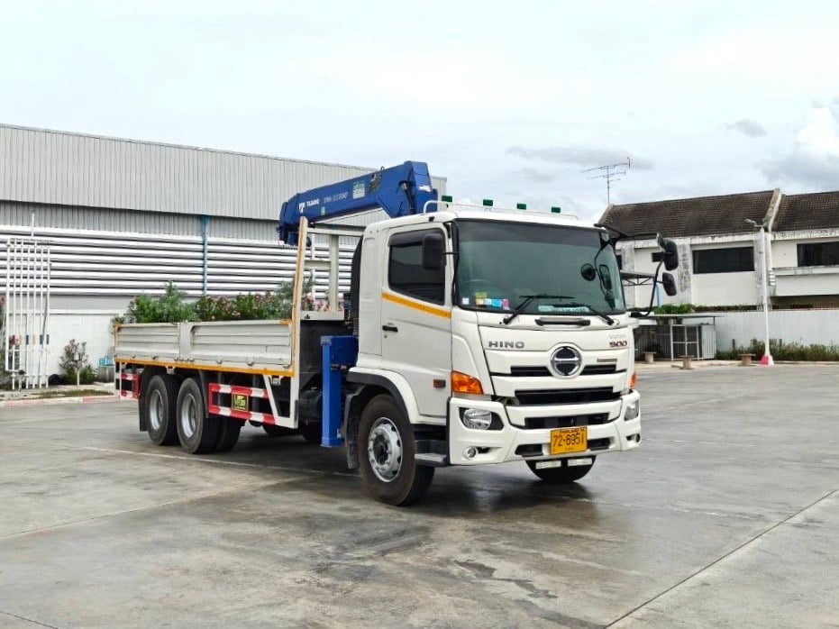 เข้าใหม่ ❗️ 37.492 กิโล❗️HINO. FL8J 260  10ล้อติดเครน  TADANO ZE555 พร้อมรีโมท