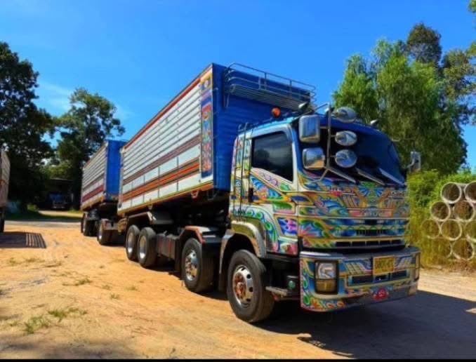 รถพ่วงแม่ลูกดั้มพ์ ISUZU FYH 360 แรง ปี 2656 เฟืองเร็ว รถพ่วงแม่ลูกดั้มพ์ ISUZU FYH 360 แรง ปี 2656 เฟืองเร็ว