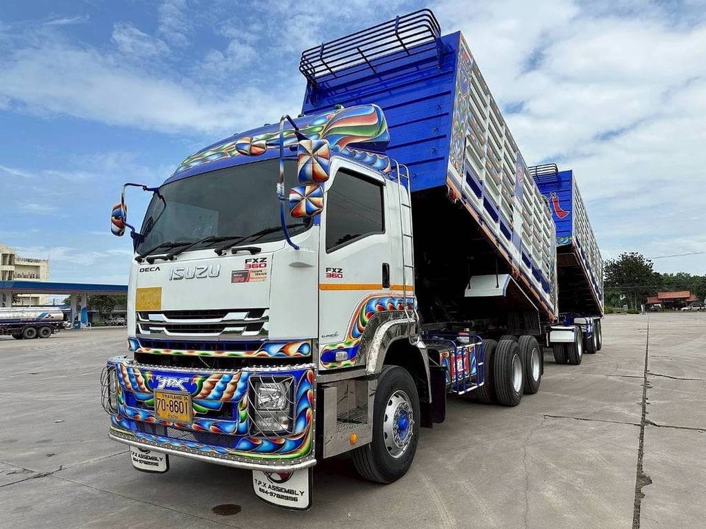 ISUZU FXZ 360 พ่วงแม่ลูกดั้มพ์  ใส่ของ 31.300 ตัน  อู่ ฟินิกซ์  ปี 2565