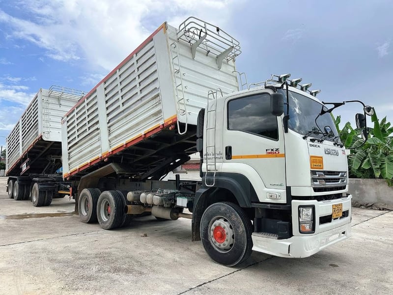 ISUZU FXZ 360 แรง พ่วงแม่ลูกดั้ม  ใส่ของได้  31.600 โล