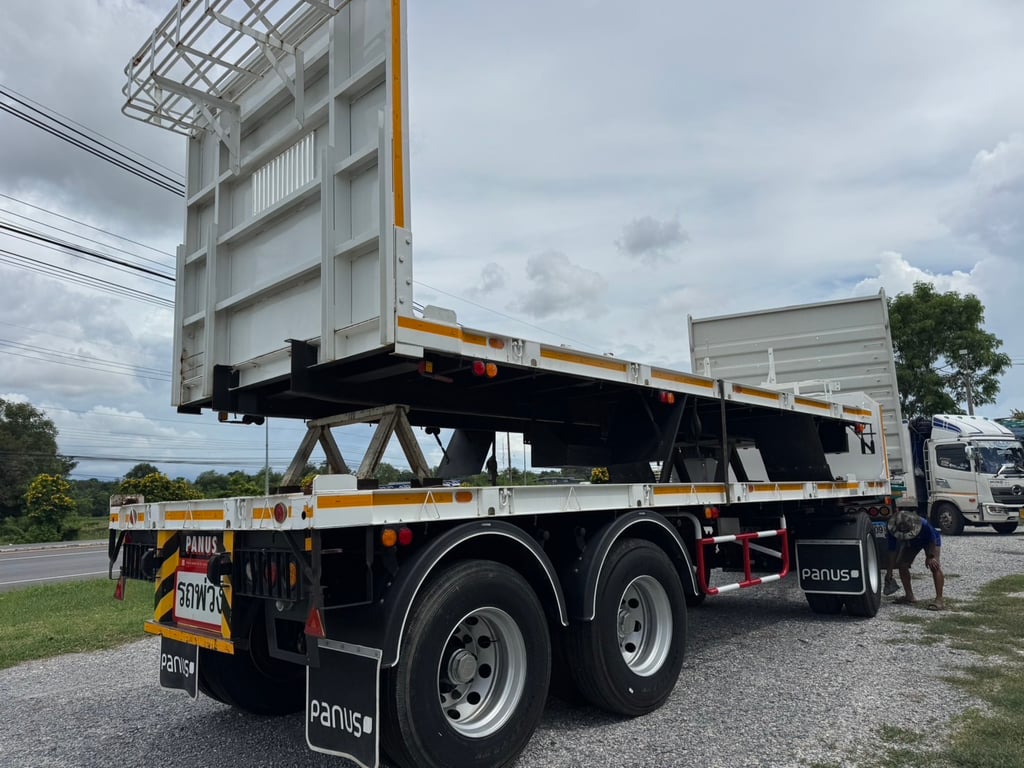 ขายลูกพ่วงพื้นเรียบ 2 คาน พร้อมหางตัวแม่  ยาว 6.50 เมตร อู่ พนัส