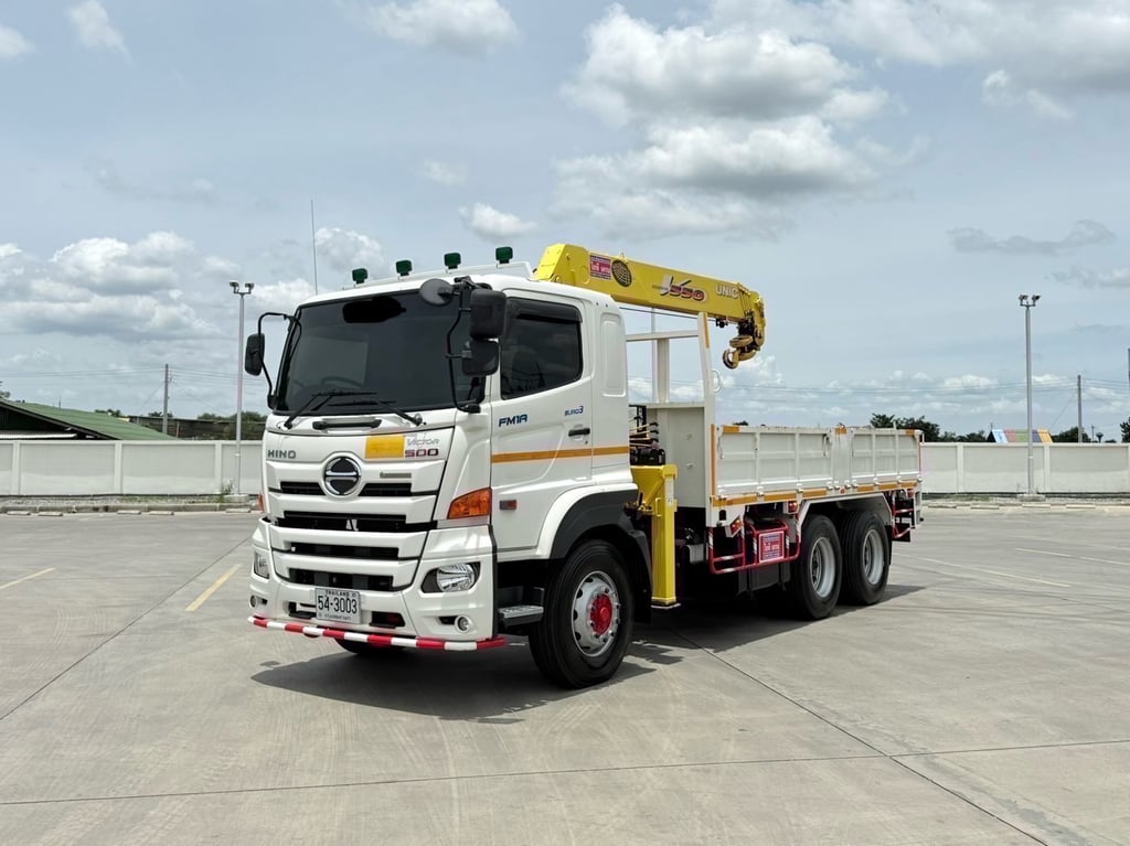 ไมล์ 15,489 กิโล❗️HINO FM1A 344 ติดเครน  UNIC URV555  ขนาด 5 ตัน 5 ปลอก