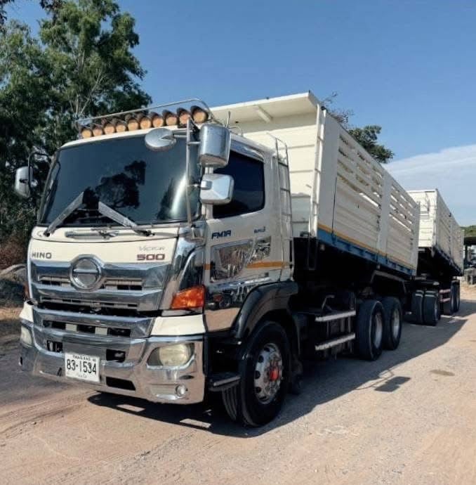 HINO 344 พ่วงแม่ลูกดั้มพ์