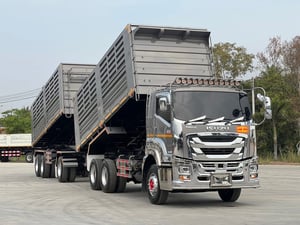 ไมล์ 186,748❗️ISUZU FXZ 360 MT  พ่วงแม่ลูกดั้มพ์