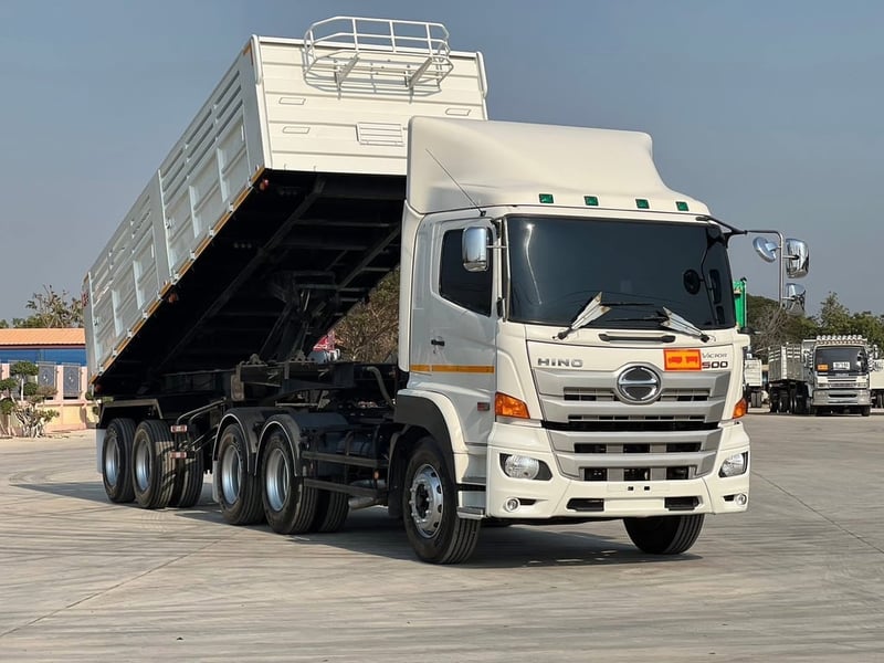 HINO FM2P 380 หัวลากพร้อมหางเซมิดั้มพ์ สองเพลา