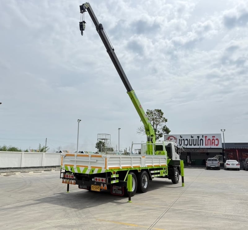 เข้าใหม่❗️เครน 8 ตัน เก่าญี่ปุ่น❗️ไมล์ 97,468 กิโล HINO FL8J 260 แรง ติดเครน