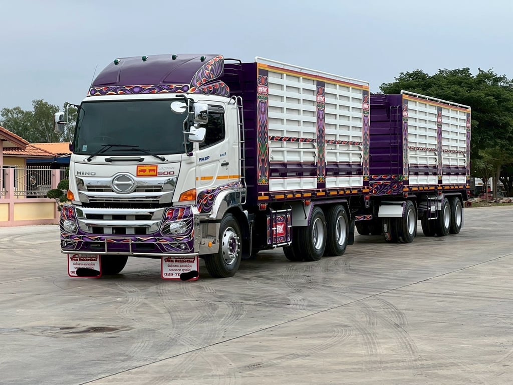 ฟรีๆ❗️HINO FM 2P 380 พ่วงแม่ลูก คอกเกษตร (ไม่ด้ั้มพ์)