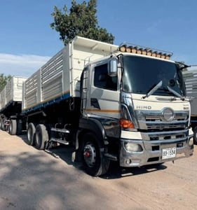 HINO 344 พ่วงแม่ลูกดั้มพ์