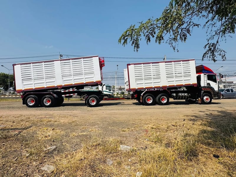 รถพ่วงแม่ลูกดั้มพ์ ISUZU FXZ 360 แรง ปี 2557  คอกเกษตร