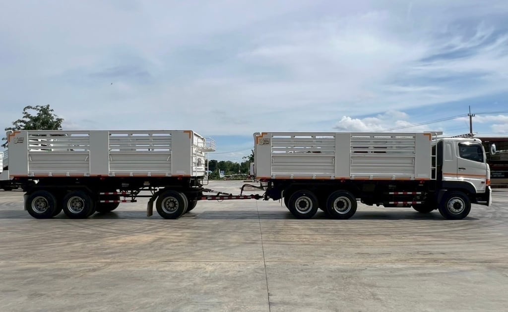 ไมล์ 63,238❗️HINO FM1A 344 พ่วงแม่ลูก ดั้มพ์สามมิตร ไมล์ 63,238❗️HINO FM1A 344 พ่วงแม่ลูก ดั้มพ์สามมิตร