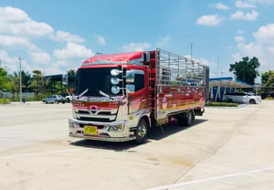 NEW FC9J 210  รถบรรทุกวัว กะบะปีเนียม