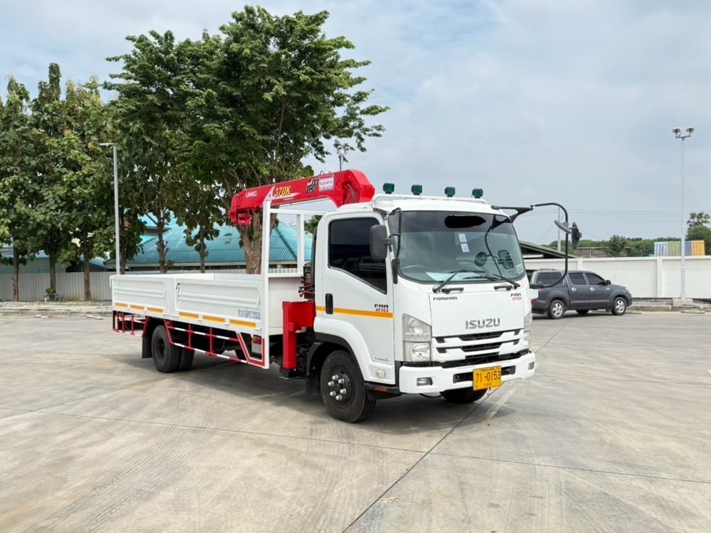 ไมล์ 149,306 กิโล❗️ISUZU FRR 210 แรง ติดเครน  UNIC AK 373 ขนาด 3 ตัน