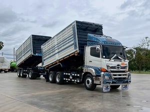 ไมล์ 81,748 กิโล❗️HINO FM2P 380  พ่วงแม่ลูกตั้มพ์เกษตร