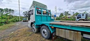 HINO 380 แรง ท้ายลาดบรรทุกรถ บรรไดไฮดรอลิค