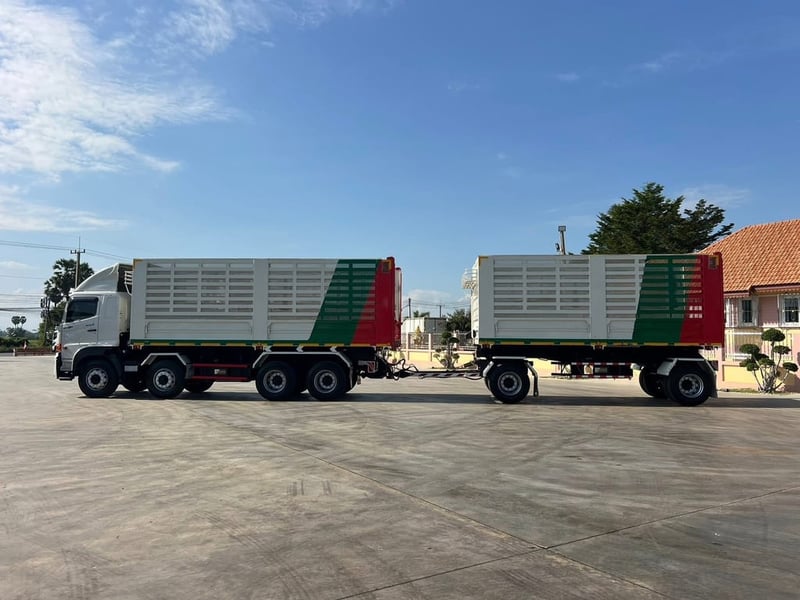 ฟรีๆ❗️ไมล์ 72,226 กิโล❗️HINO GY2P 380 พ่วงแม่ลูกดั้ม