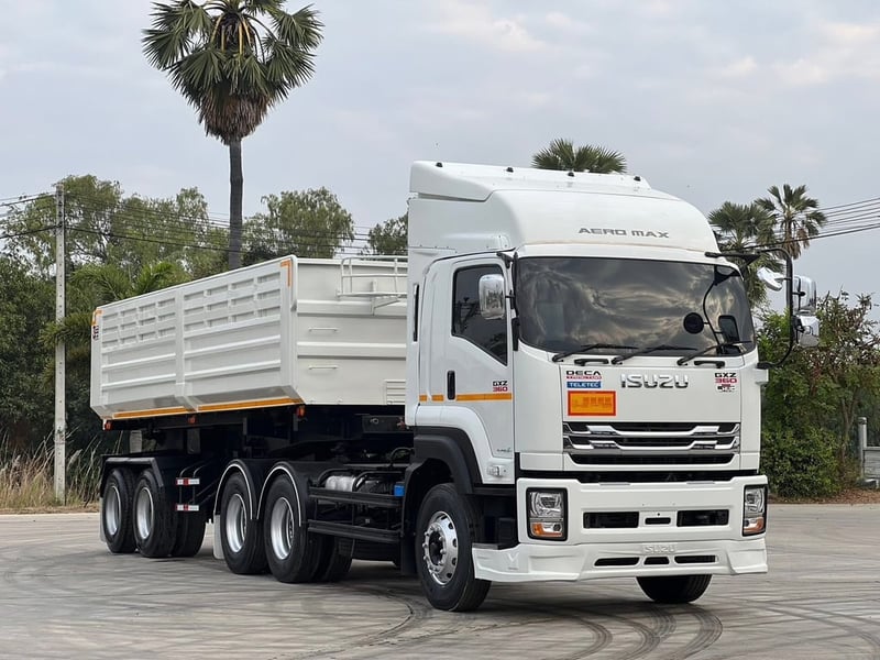 ISUZU GXZ 360 ปี 2566 หัวลากพร้อมหาง เซมิดัมพ์สามมิตร ISUZU GXZ 360 ปี 2566 หัวลากพร้อมหาง เซมิดัมพ์สามมิตร