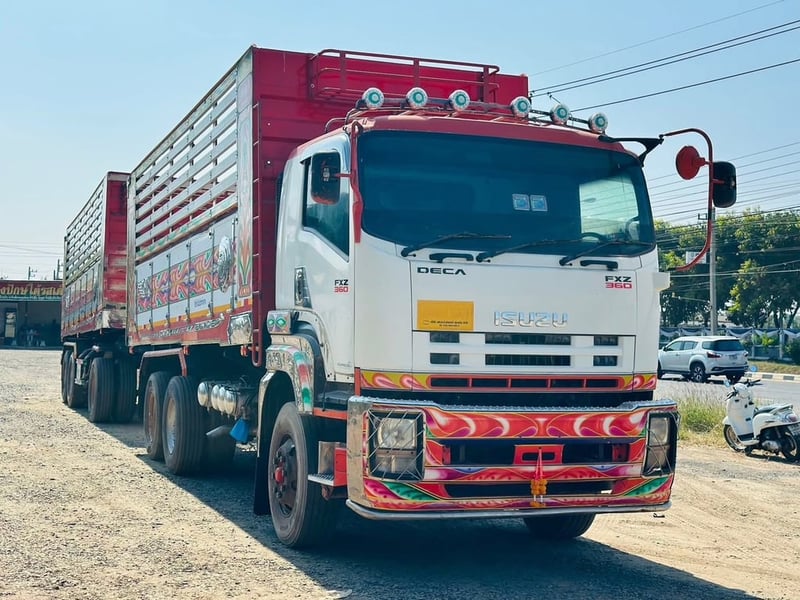 ISUZU FXZ 360 พ่วงแม่ลูกดั้มพ์ บรรทุก 30 ตันกว่า