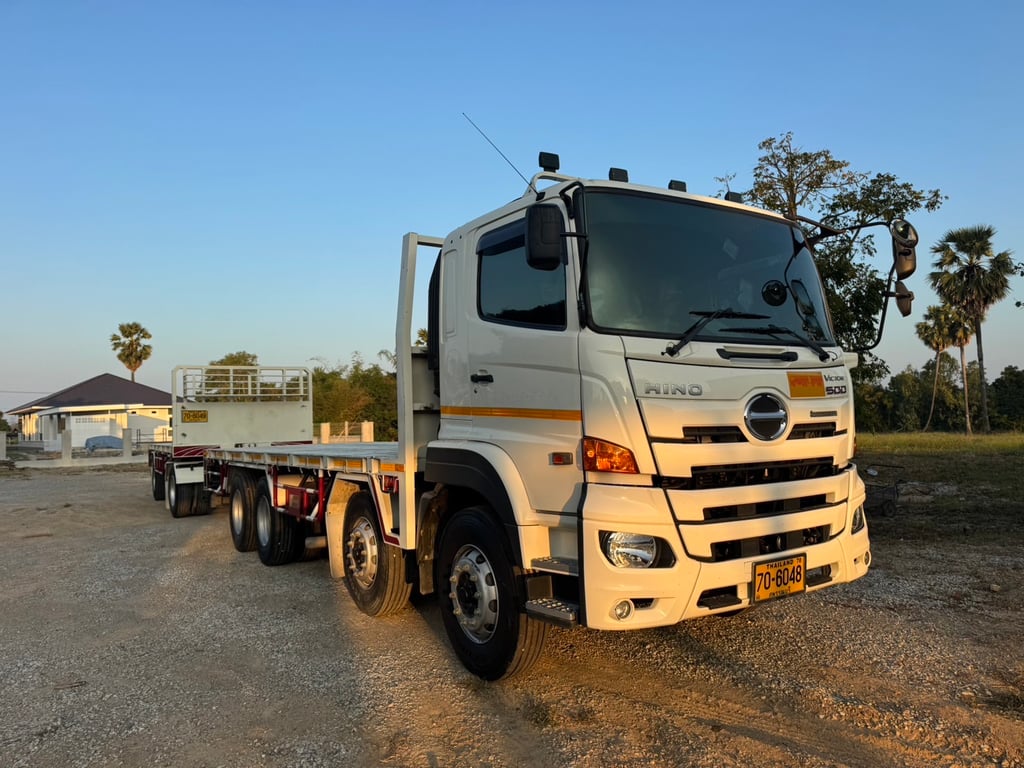 ไมล์ 68,915 กิโล❗️HINO GY2P 380 ปี 2565 พ่วงแม่ลูกพื้นเรียบ ไมล์ 68,915 กิโล❗️HINO GY2P 380 ปี 2565 พ่วงแม่ลูกพื้นเรียบ