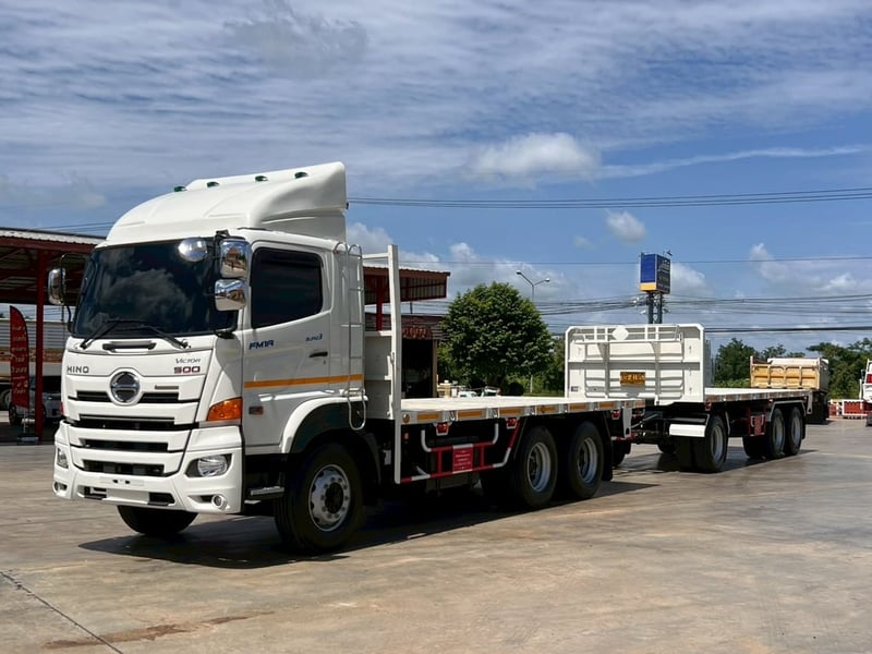 HINO FM1A 344 พ่วงแม่ลูกพื้นเรียบ  บรรทุกของ 34,700 ตัน
