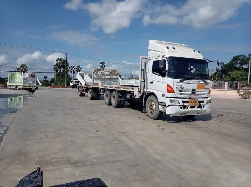 HINO FM1J (เครื่อง P 11 320 แรง)  พ่วงแม่ลูกพื้นเรียบ  ปี 2559