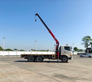 HINO FL8J 260 ปี 2565 ติดเครน 3 ตัน  3 ปลอก กะบะพื้นเรียบ 