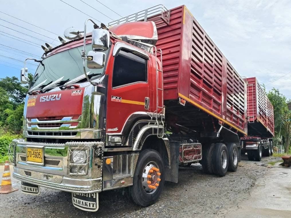 ISUZU FXZ 360 พ่วงแม่ลูกดั้ม ใส่ของได้ 30 ตัน + อู่ สหะกิจ ISUZU FXZ 360 พ่วงแม่ลูกดั้ม ใส่ของได้ 30 ตัน + อู่ สหะกิจ