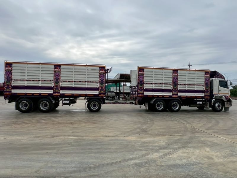 ไมล์ 77,544 กิโล❗️HINO FM 2P 380 พ่วงแม่ลูกคอกเกษตร 