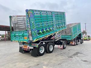 HINO FM1A 344 พ่วงแม่ลูกดั้มพ์เกษตร