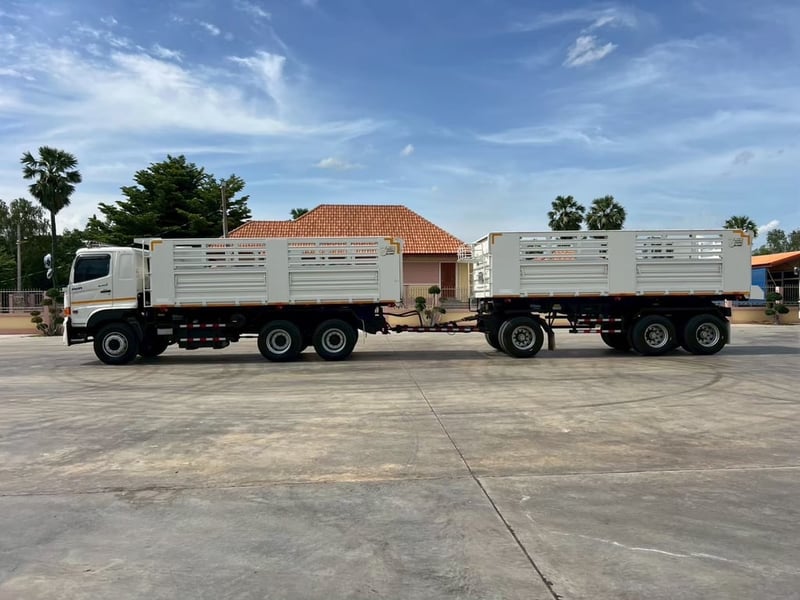 ไมล์ 63,238 กิโล❗️HINO FM1A 344  พ่วงแม่ลูกด้ัมพ์หินทราย แม่ปี 2566