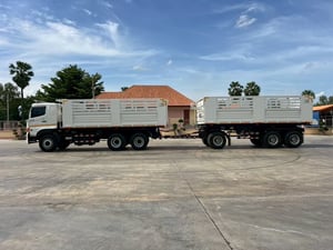 ไมล์ 63,238 กิโล❗️HINO FM1A 344 ปี 2566  พ่วงแม่ลูก