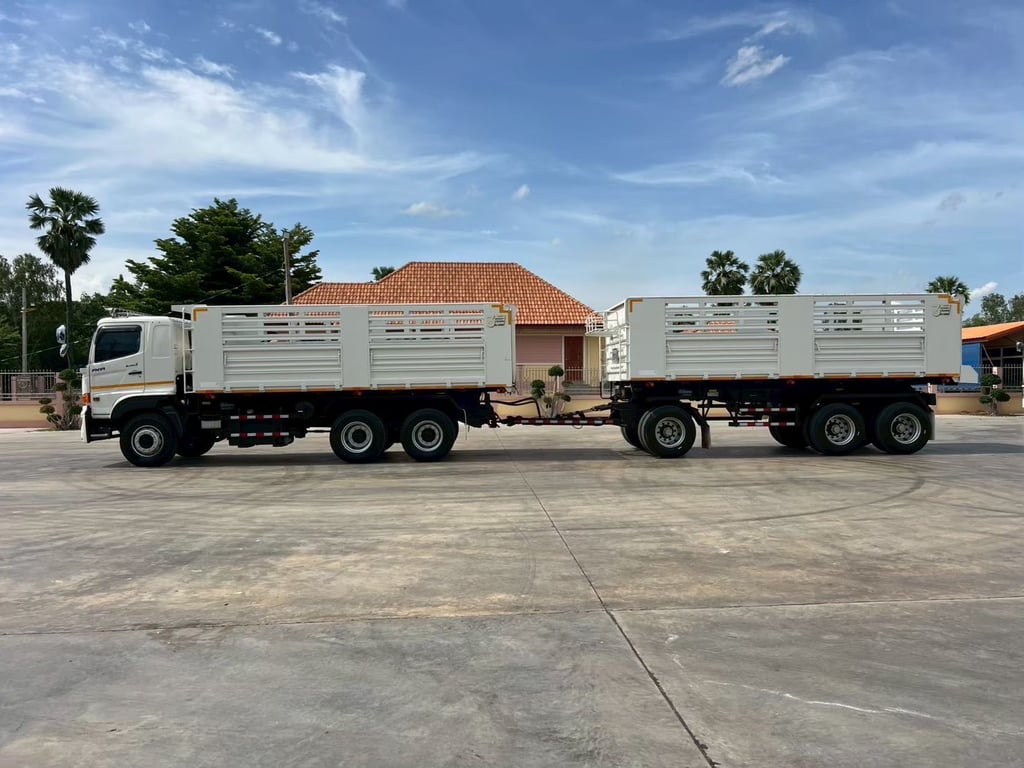 ฟรีๆ❗️โปร-พิเศษ❗️ไมล์ 63,238 กิโล❗️ HINO FM1A 344 ปี 2566 พ่วงแม่ลูกด้ัมพ์