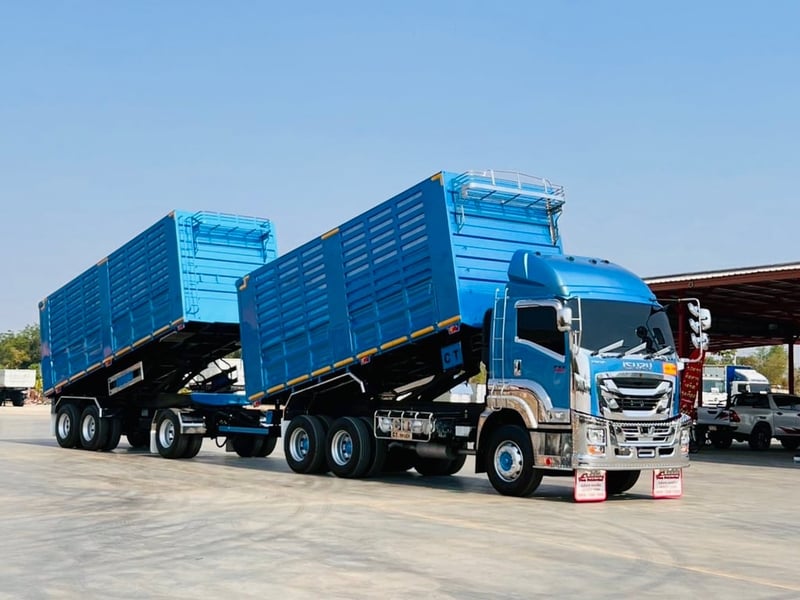 ISUZU GIGA FXZ 360 MT พ่วงแม่ลูกดั้มพ์เกษตร ISUZU GIGA FXZ 360 MT พ่วงแม่ลูกดั้มพ์เกษตร