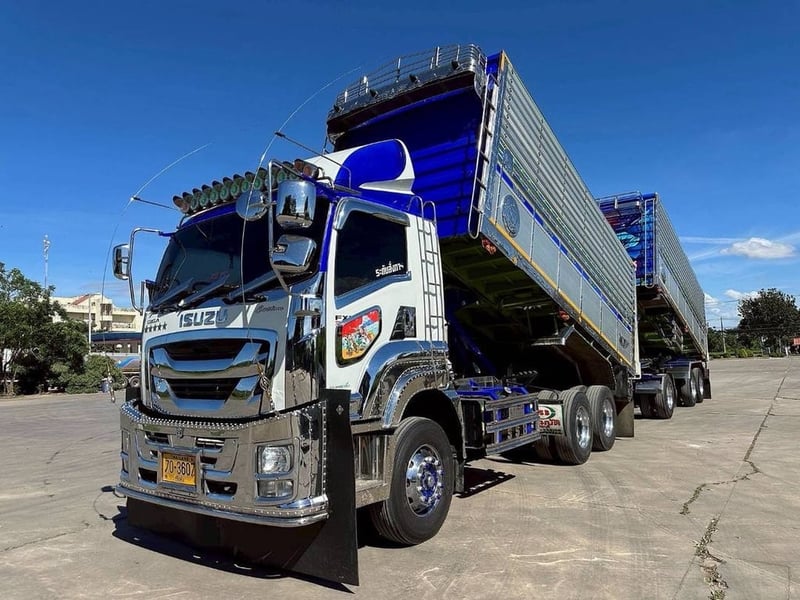 ISUZU FXZ 360 แรง พ่วงแม่ลููกดั้มพ์ เกษตร