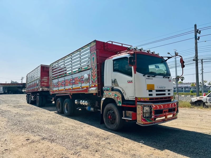 ISUZU FXZ 360 พ่วงแม่ลูกดั้มพ์ บรรทุก 30 ตันกว่า
