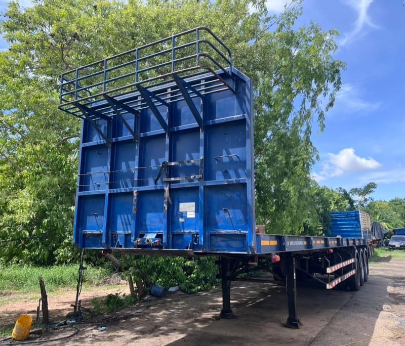 ISUZU 270 ยูโร1 ปี 2545( เครื่องส้ม ) หัวลากพร้อมหางพื้นเรียบ 3 เพลา