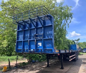 ISUZU 270 ยูโร1 ปี 2545( เครื่องส้ม ) หัวลากพร้อมหางพื้นเรียบ 3 เพลา