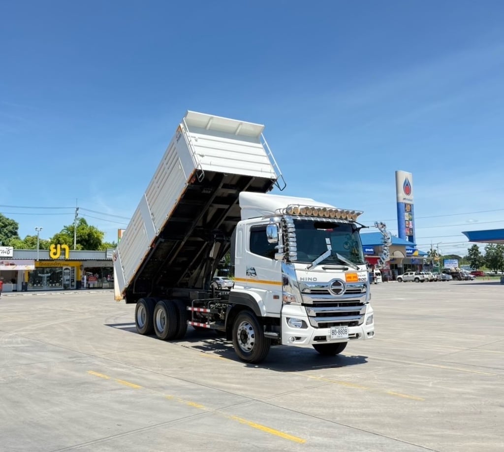 เข้าใหม่❗️ไมล์  6,942 กิโล❗️HINO FM2P  380 ปี 2566 ดั้มพ์สามมิตร