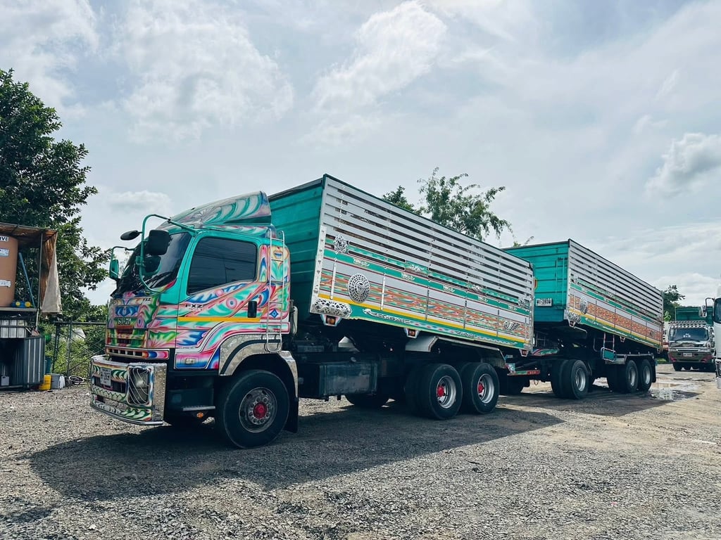 ISUZU FXZ  360 แรง พ่วงแม่ลูก ดั้มพ์เกษตร