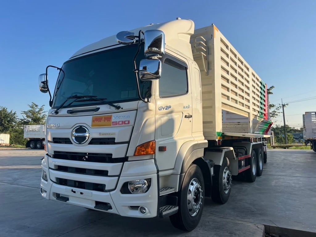 ไมล์ 72,226 กิโล❗️HINO GY2P 380 ปี 2565 พ่วงแม่ลูกดั้มเกษตร