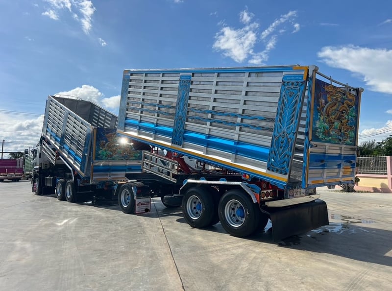 พ่วงแม่ลูก ISUZU FXZ 360 MT ไฟใหม่ ดั้มพ์เกษตร  เลขไมล์ 184,141 กิโล