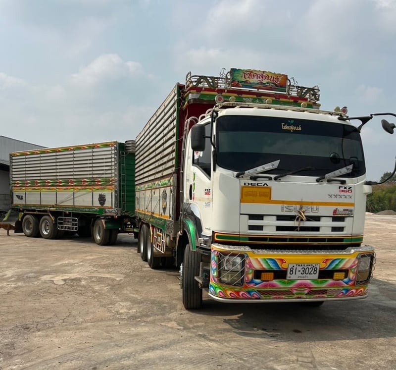 ISUZU FXZ360 แรงปี 2553 พ่วงดั้มพ์คอกเกษตร